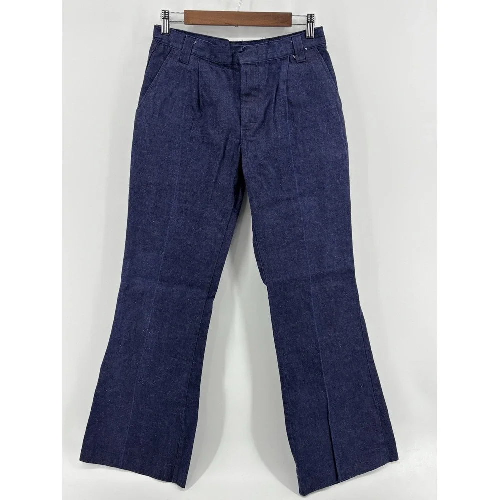 Vintage Sailor Jeans Mens 29x31 Dark Denim Bell Bottom Hippie Seafarer Style USA